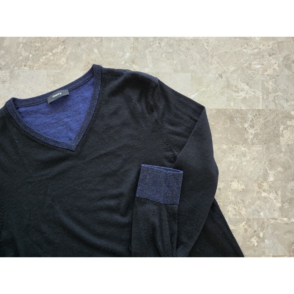 Theory SAMPLE V-neck Rothley Pullover Jumper Merino Wool Mens Medium